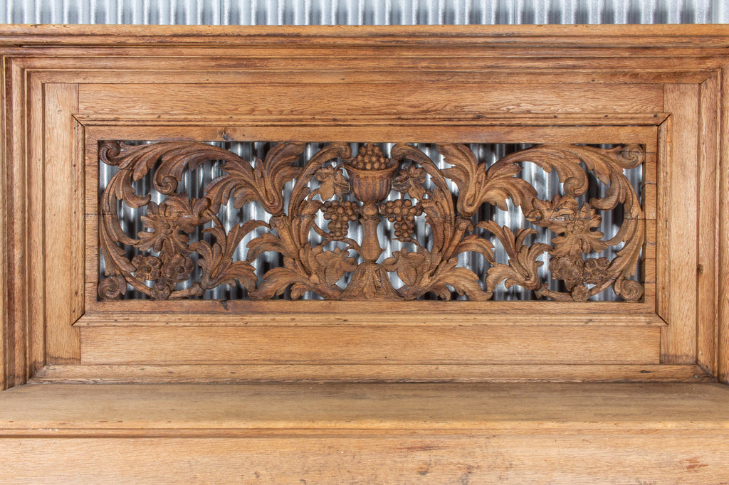 Large Antique French Oak Prie Dieu with Open Carvings