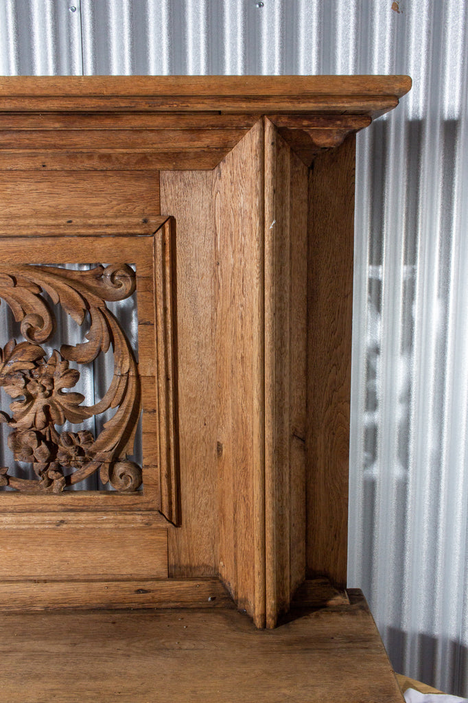 Large Antique French Oak Prie Dieu with Open Carvings