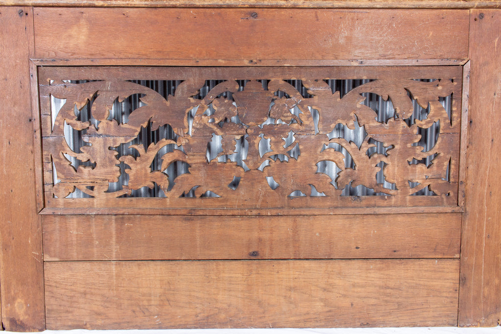 Large Antique French Oak Prie Dieu with Open Carvings