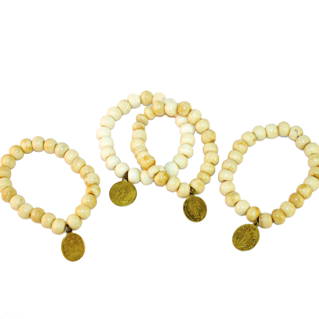 Bone Bracelets with Vintage French Charm (More Styles Available)