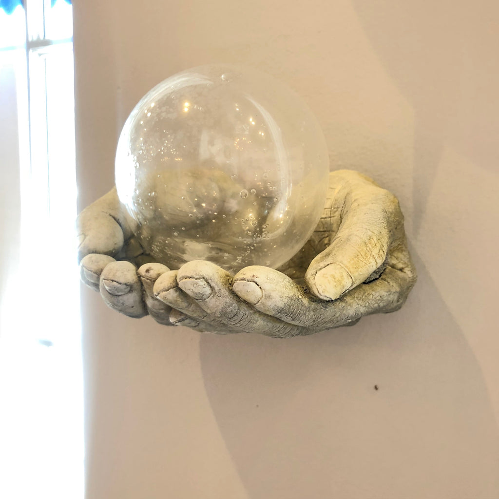 Cast Stone Hands Dish