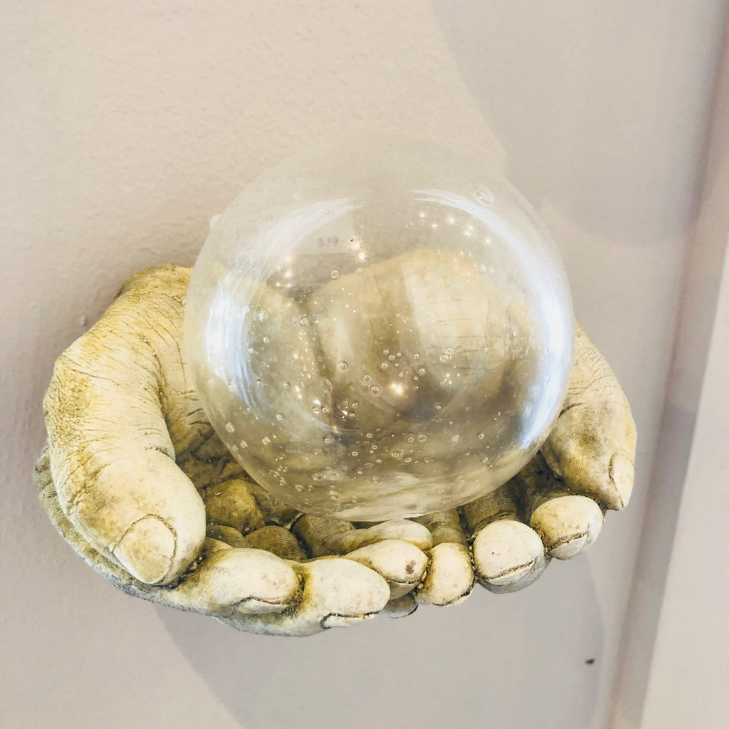 Cast Stone Hands Dish