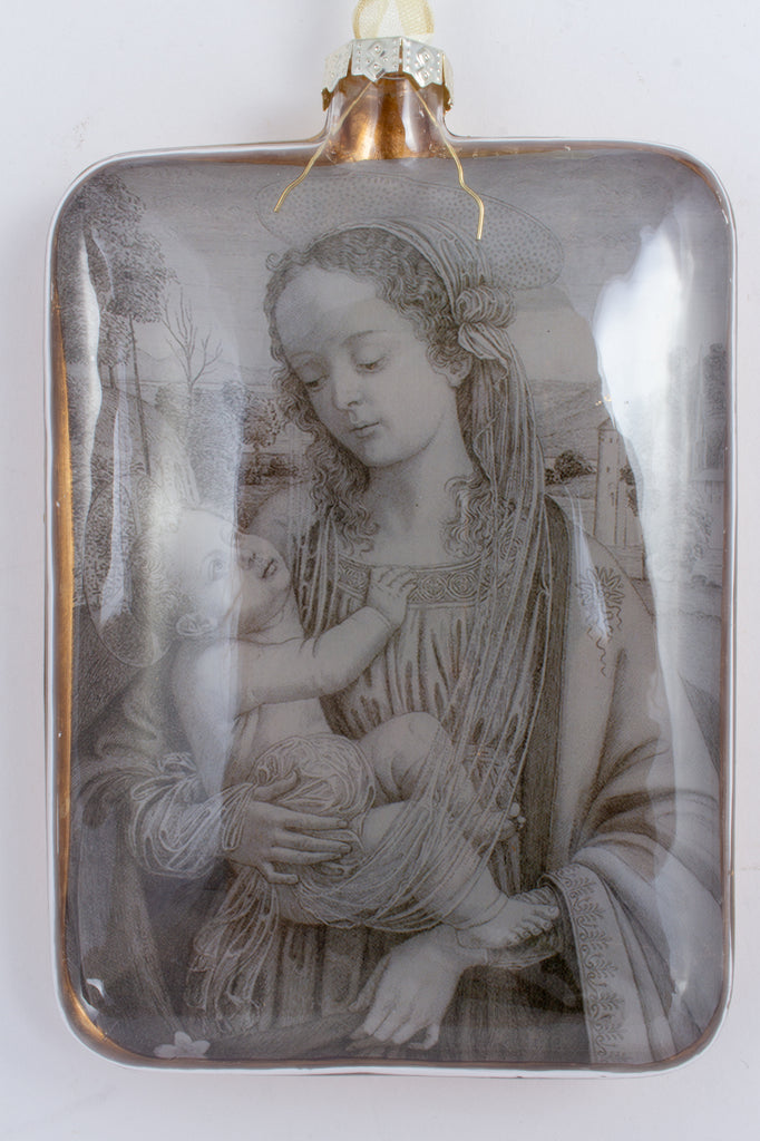Handblown Glass Ornaments with Saints Images | Three Styles