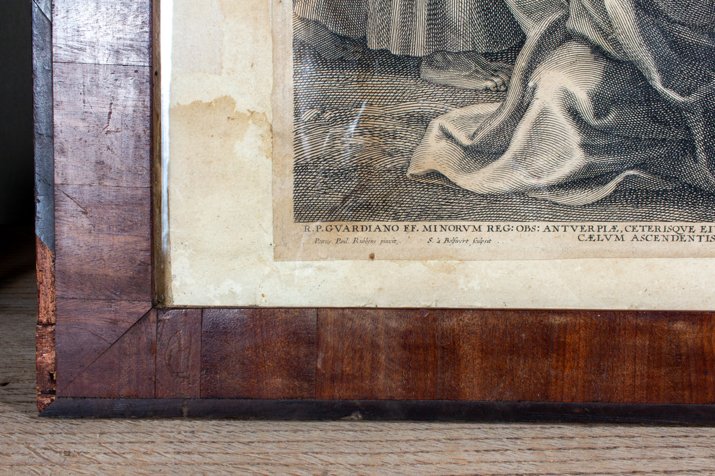 Framed Antique European Religious Print