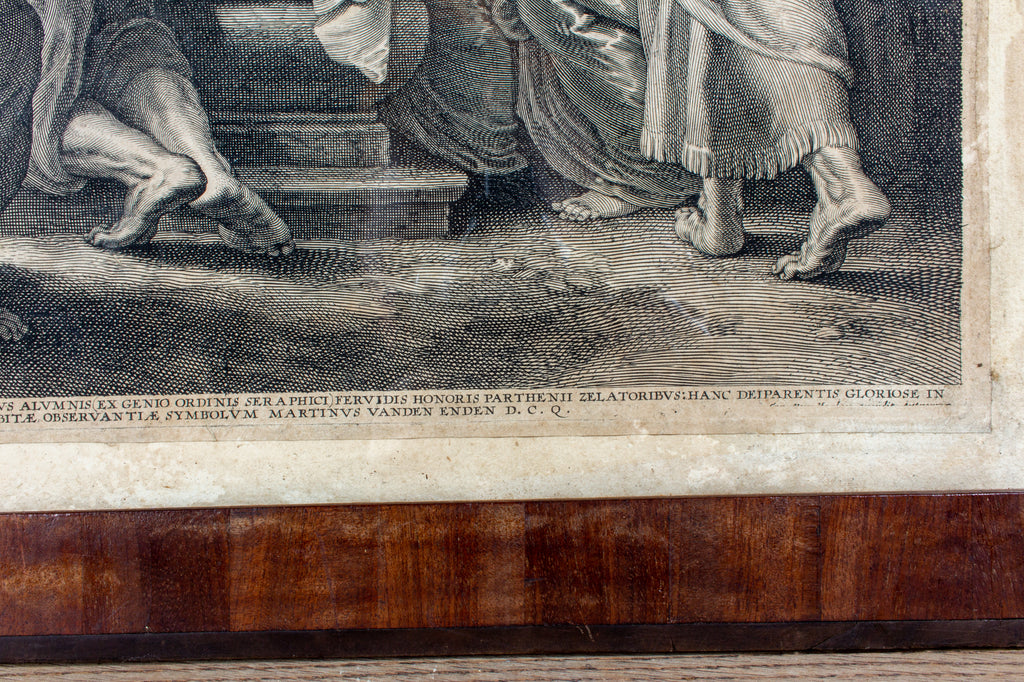 Framed Antique European Religious Print