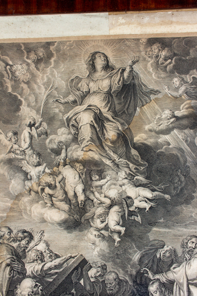 Framed Antique European Religious Print