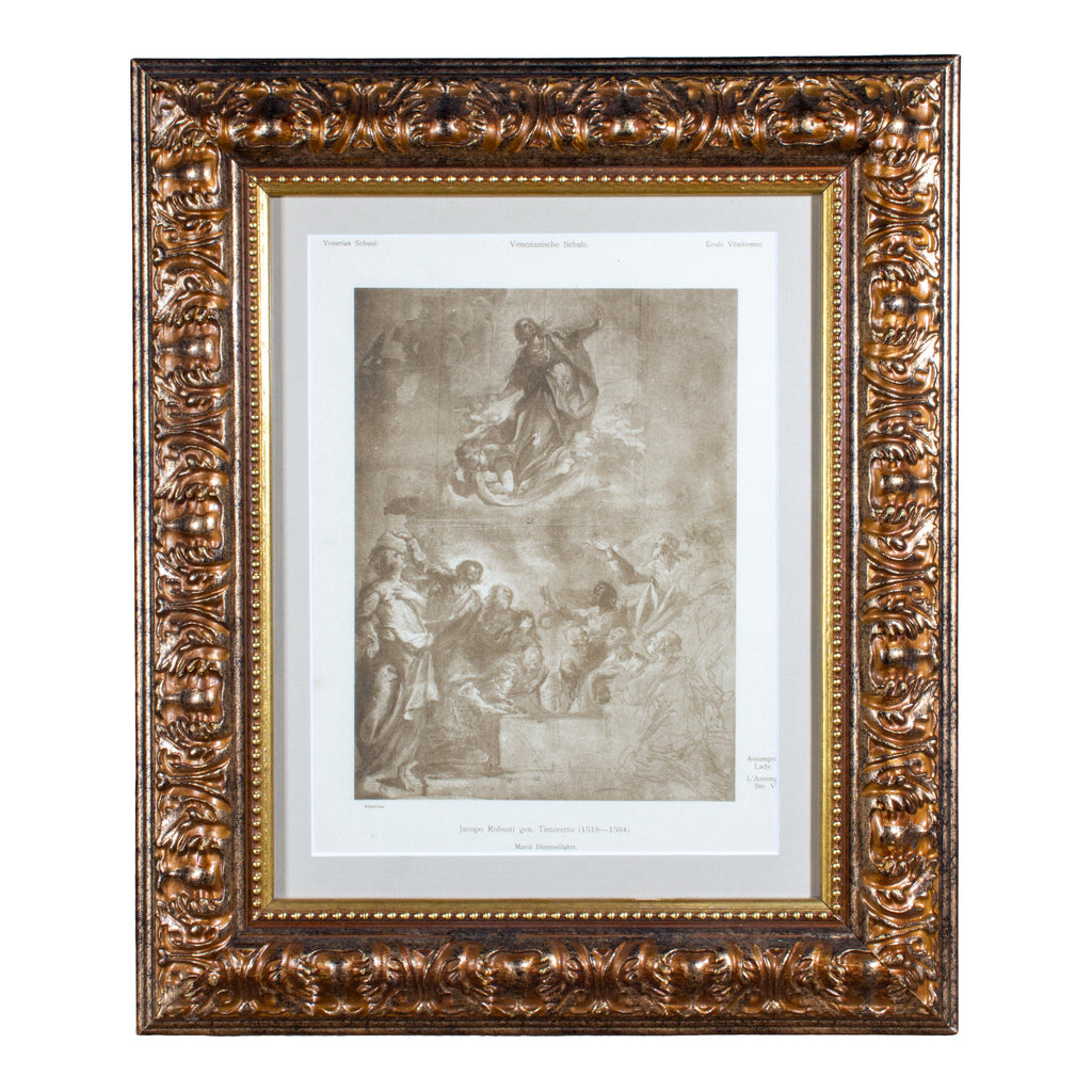 Framed European Religious Print