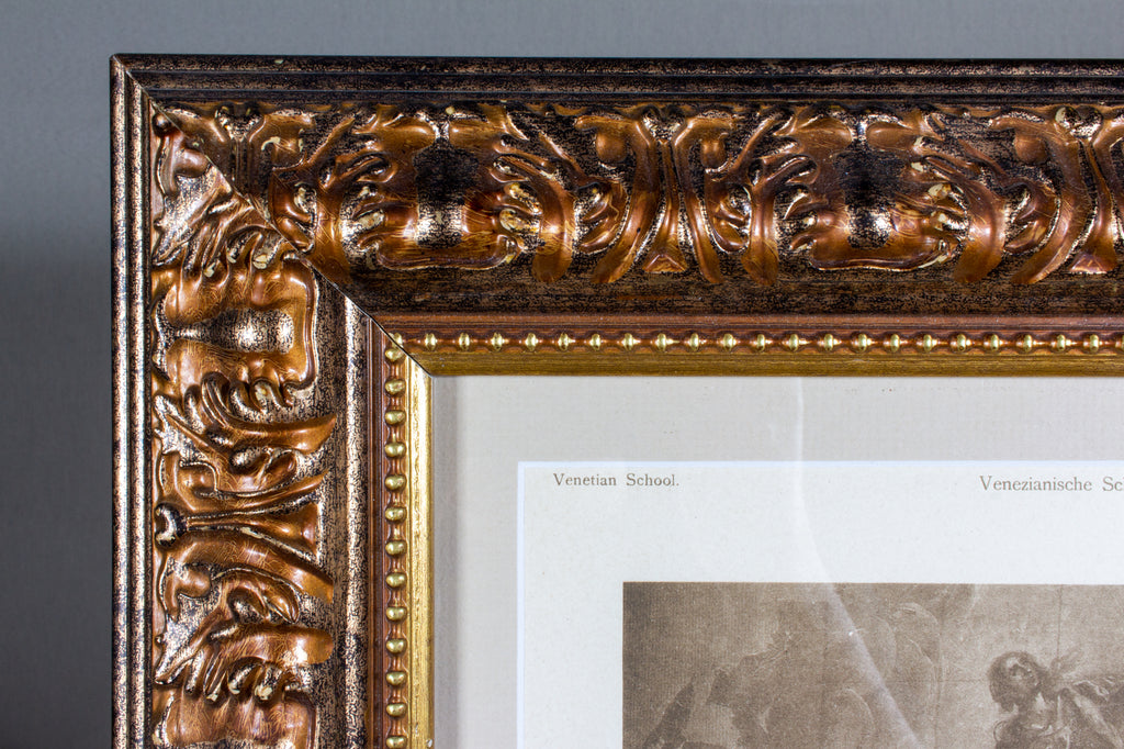 Framed European Religious Print