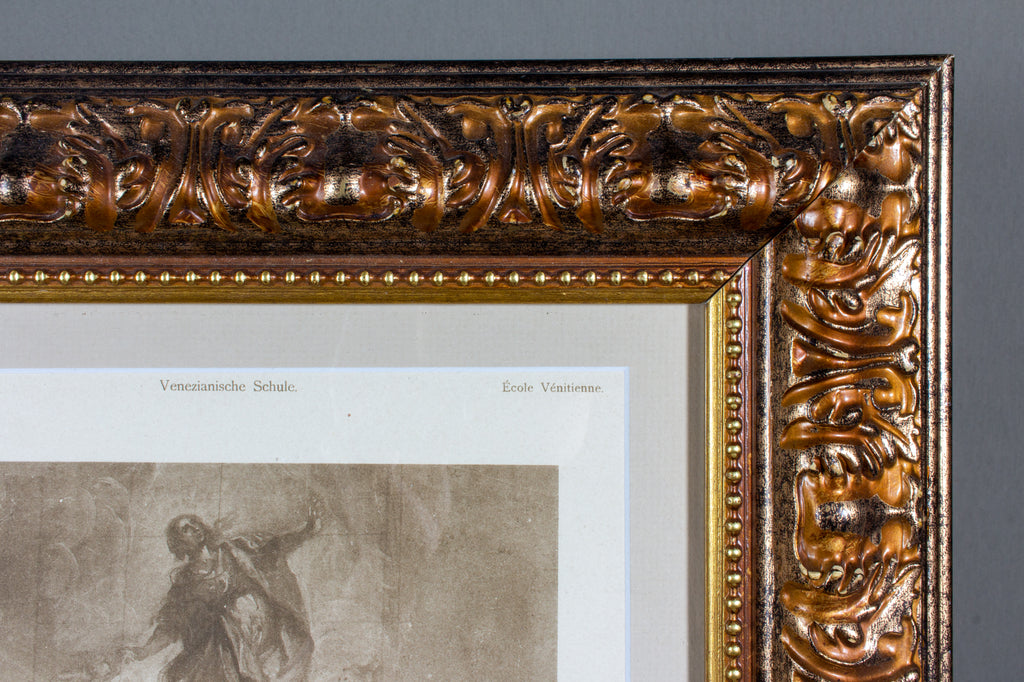 Framed European Religious Print