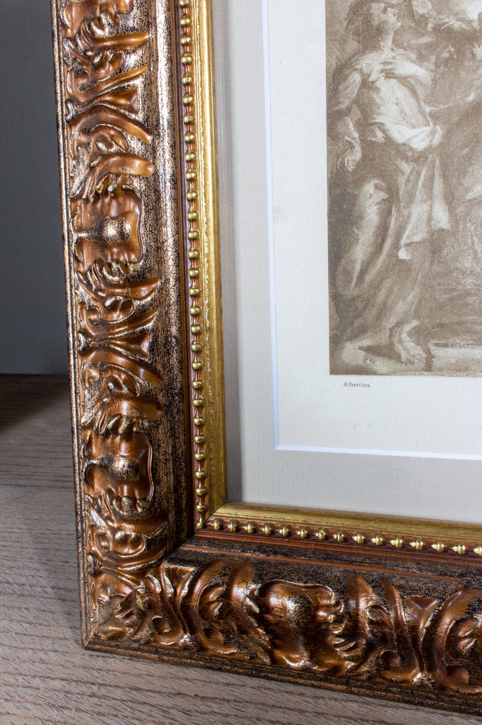 Framed European Religious Print