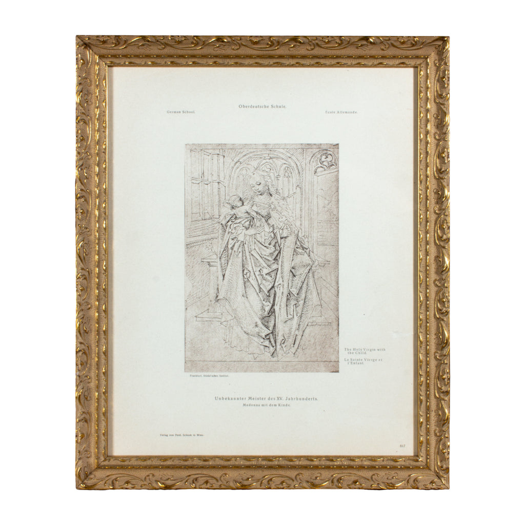 Framed European Religious Print