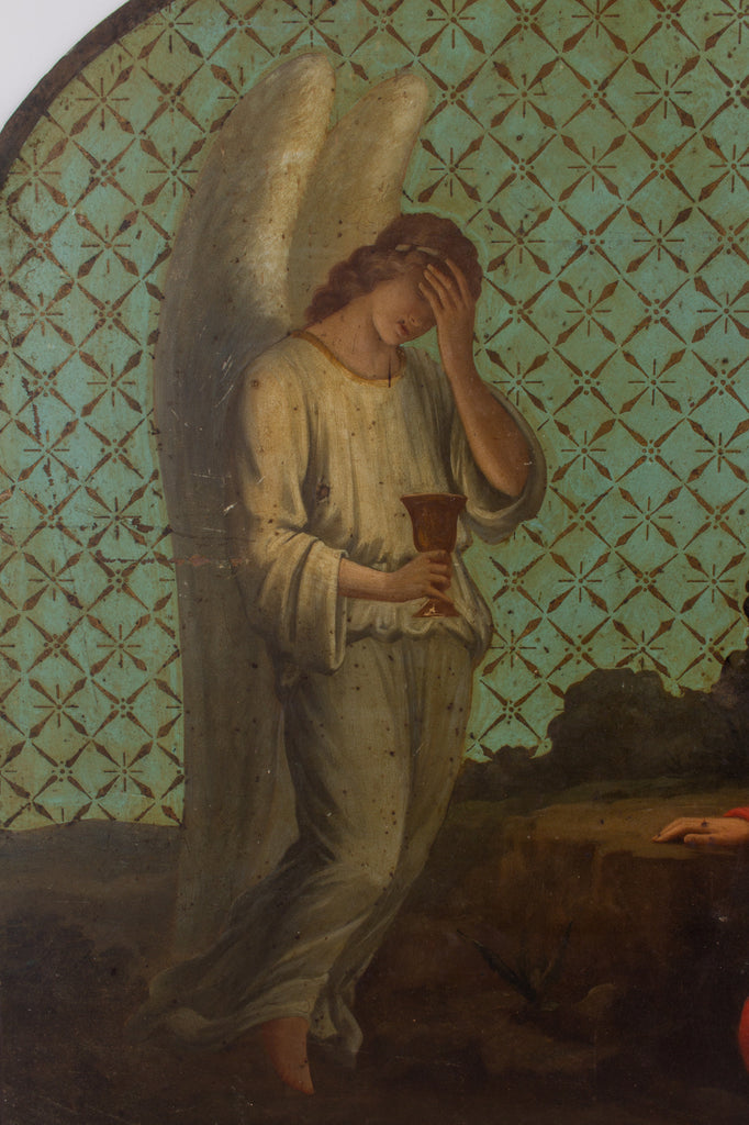 Pair of Antique Religious Paintings on Metal Found in France