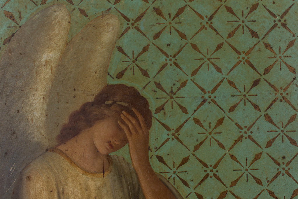 Pair of Antique Religious Paintings on Metal Found in France