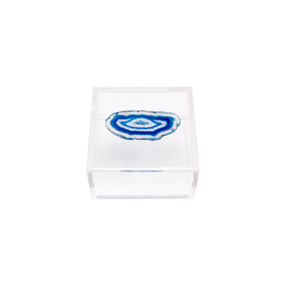 Acrylic Box with Agate Slice - Small