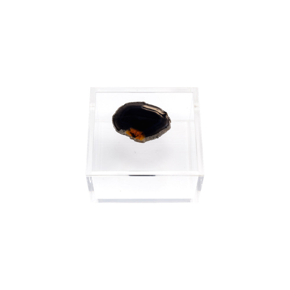 Acrylic Box with Agate Slice - Small