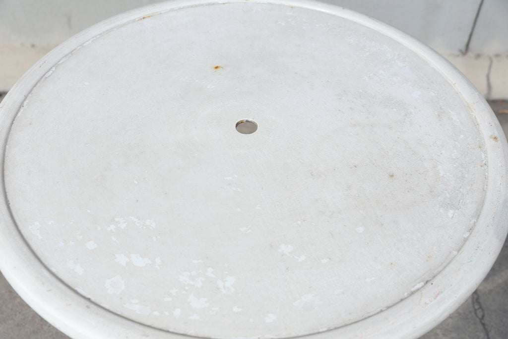 Early 20th Century Painted White Metal Outdoor Garden Patio Table