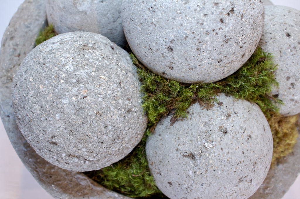 Hand Cast Hypertufa & Moss Centerpiece