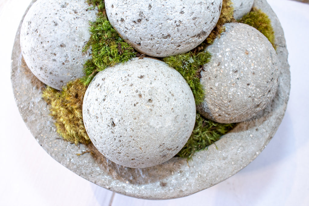 Hand Cast Hypertufa & Moss Centerpiece