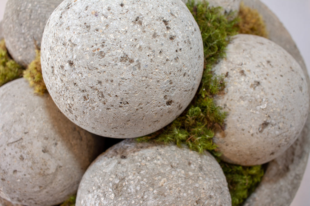 Hand Cast Hypertufa & Moss Centerpiece