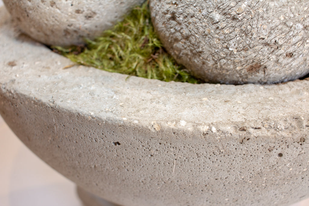 Hand Cast Hypertufa & Moss Centerpiece