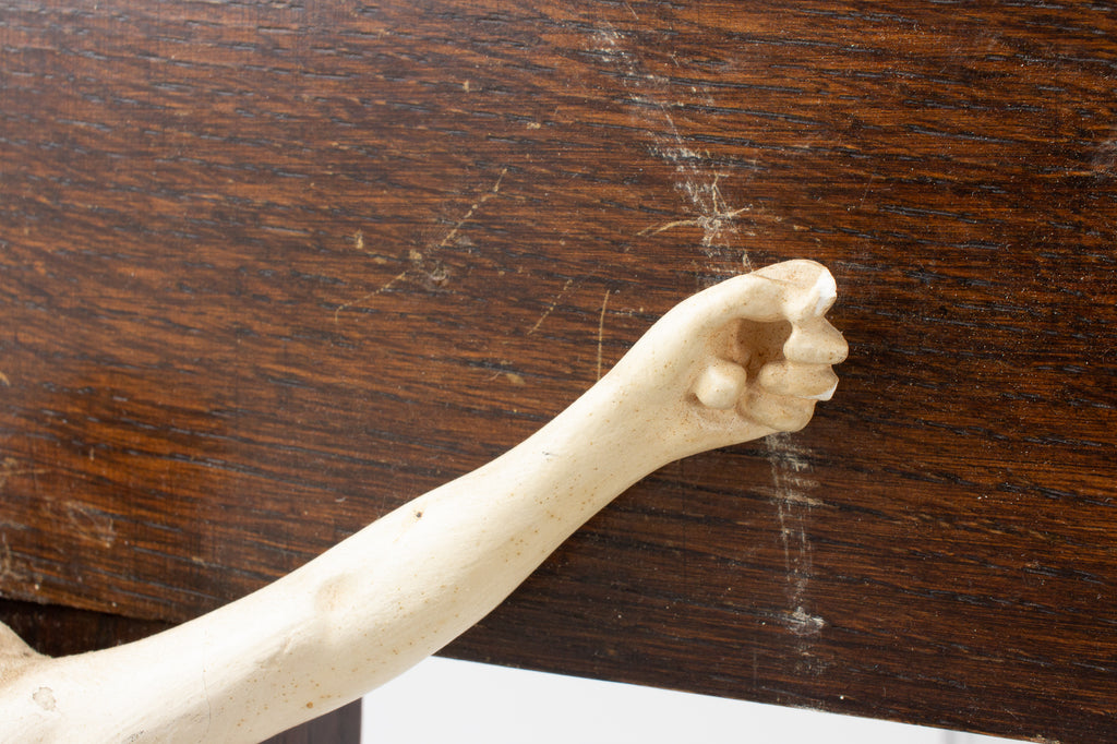 Mid-Century Wood & Plaster Altar Crucifix found in Belgium