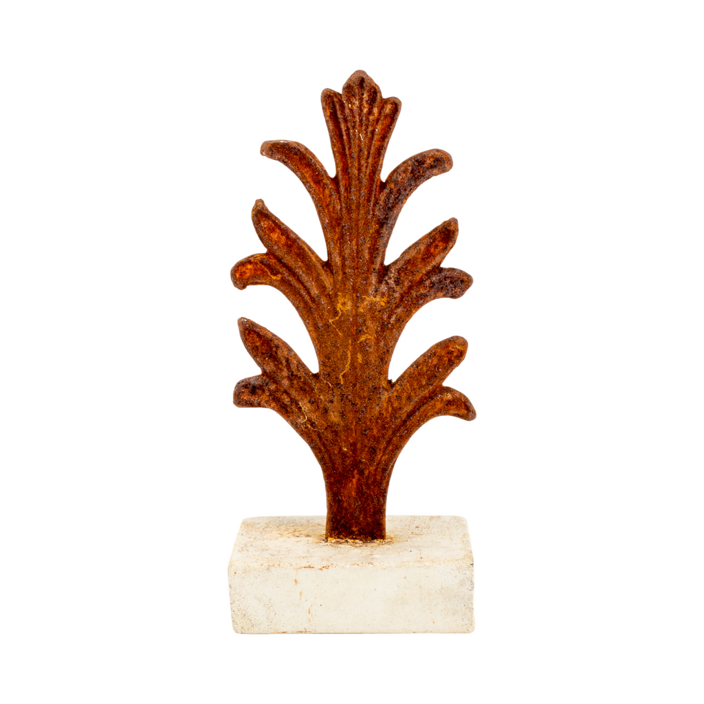 Iron Leaf in Cast Stone Decor