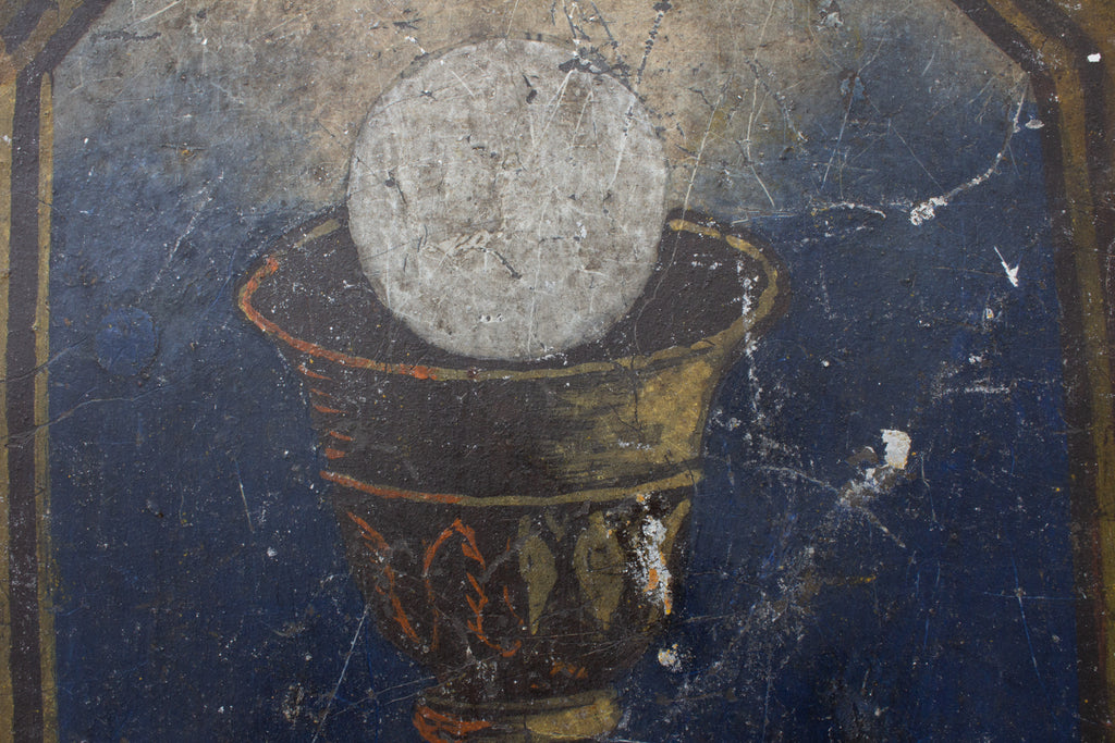 Antique Italian Religious Fragment on Acrylic