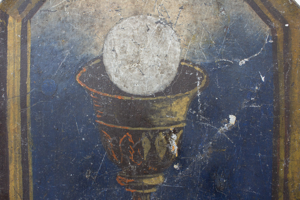 Antique Italian Religious Fragment on Acrylic