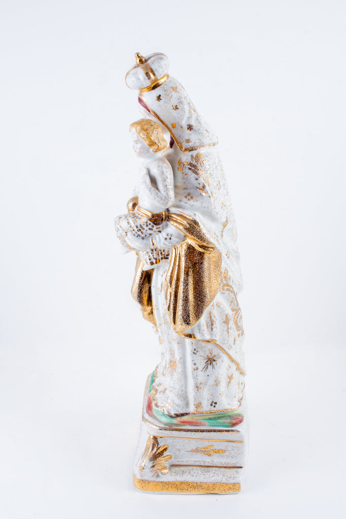 Antique French Porcelain Madonna Statue