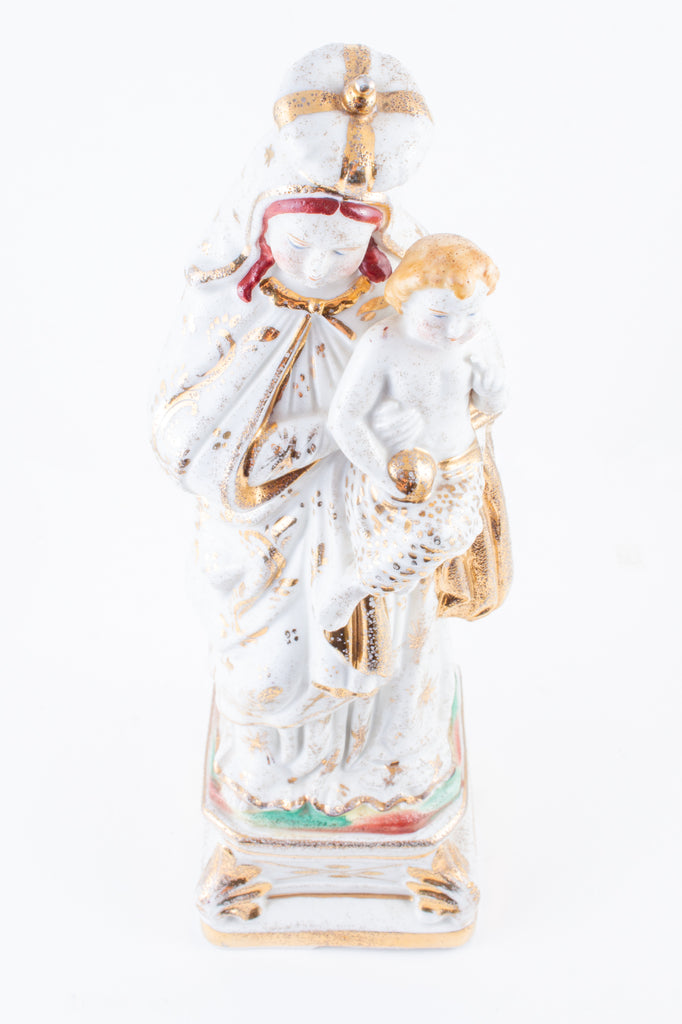 Antique French Porcelain Madonna Statue