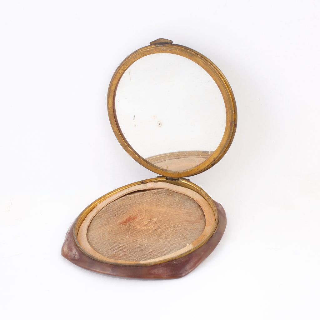 Vintage French Lourdes Souvenir Powder Compact