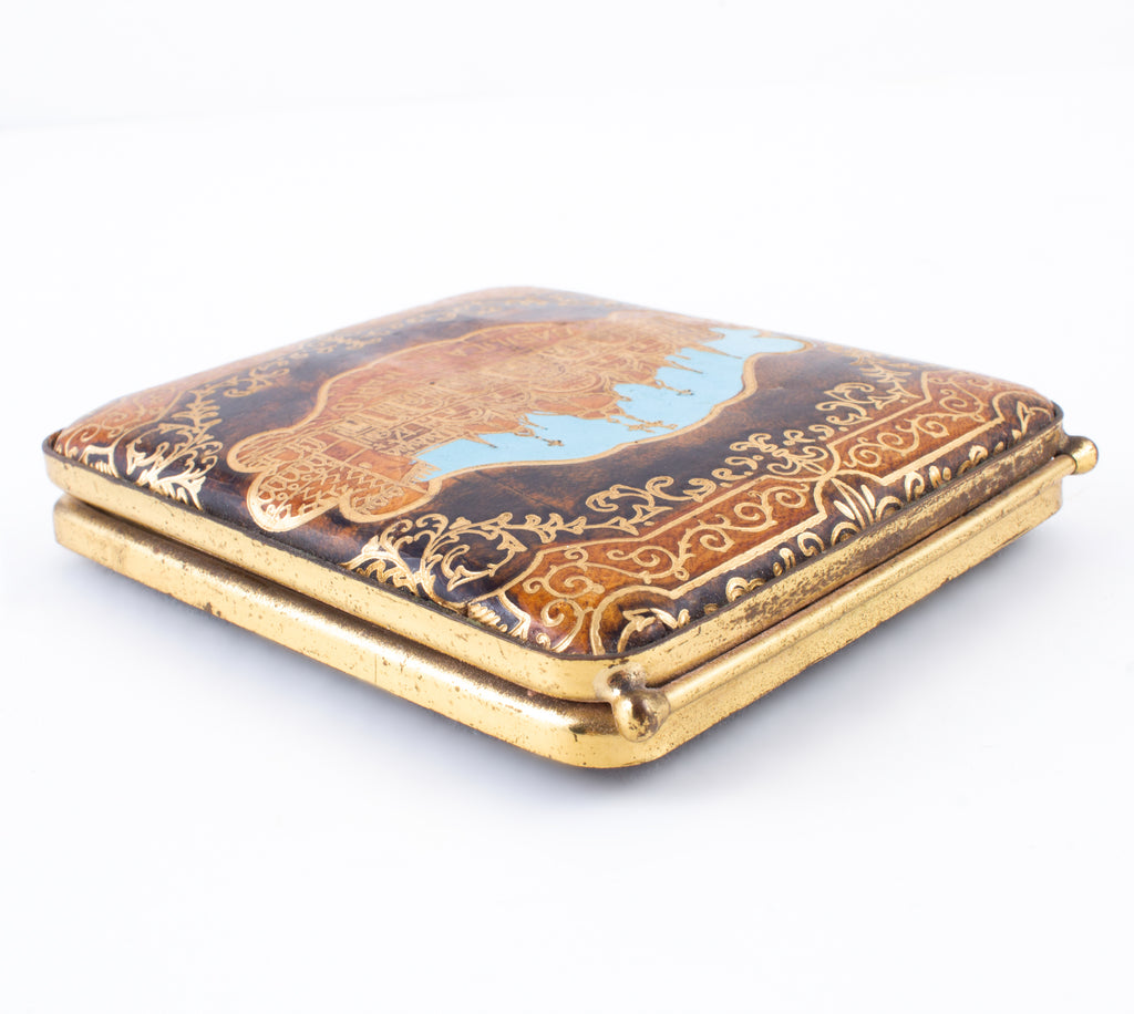 Vintage Italian St. Mark's Basilica Souvenir Powder Compact