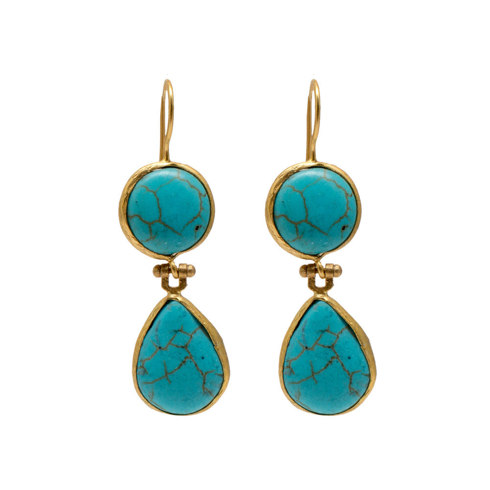 Turkish Delights Earrings: Turquoise Drop Earrings from Istanbul