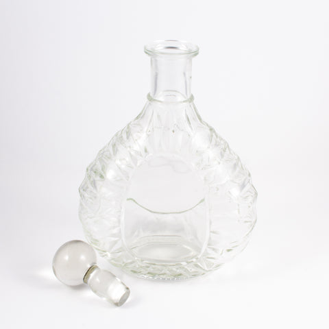 1930s French Faceted Glass Teardrop Decanter