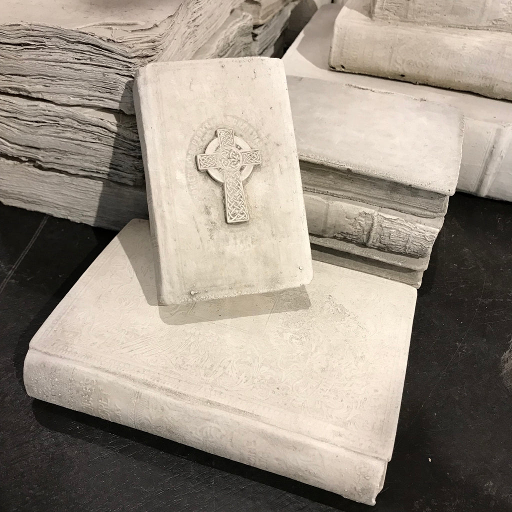 Cast Stone Book - Small Celtic Cross Book