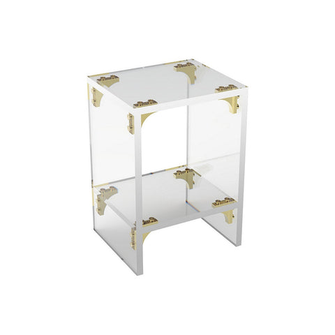 Parisienne Acrylic Side Table with Shelf