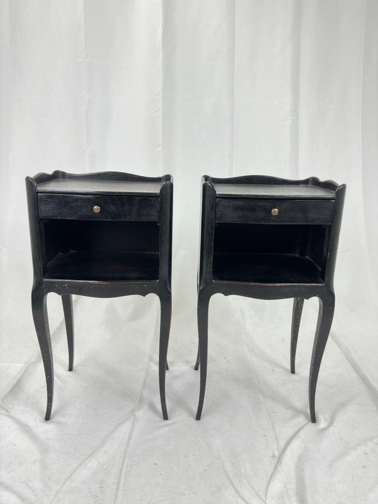 Pair of Vintage French Painted Bedside Tables