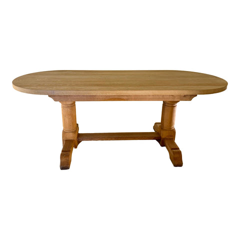 Vintage French Racetrack Oval Dining Table