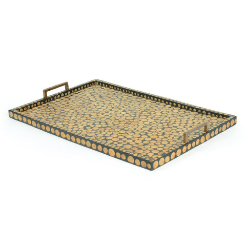 Inlaid Wood "Dominique" Tray