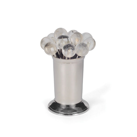 Frosted Glass Olive Picks