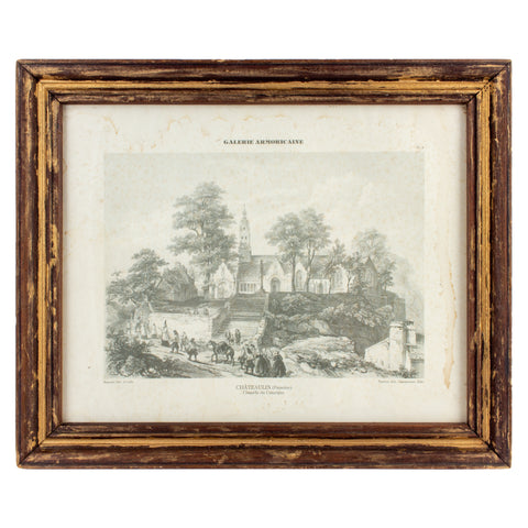 Framed Antique French Print "Chateaulin"