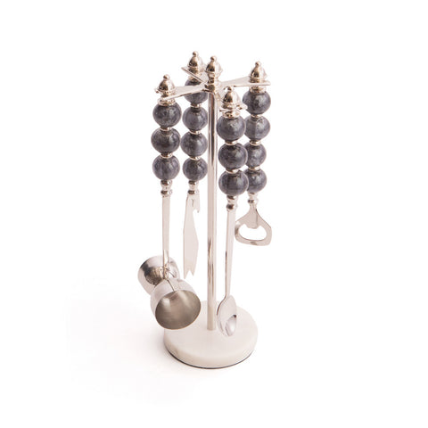 Smoky Glass Handle Bar Tool Set