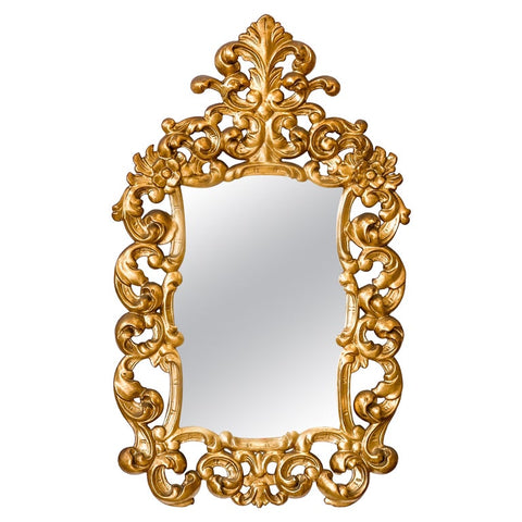 Antique French Floral Water Gilt Mirror