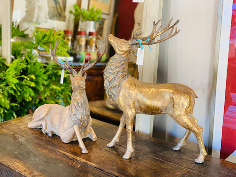 Deer Figures in Gold Shimmer Finish