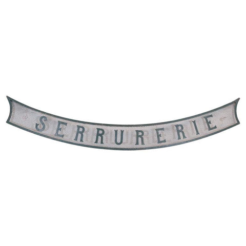 Large Antique French "Serrurerie" Locksmith Swag Sign