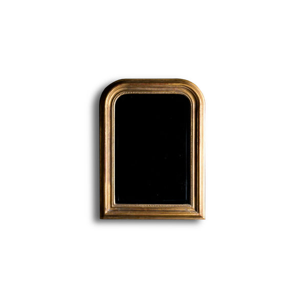Hand-Carved Napoleon III Style Gilt Louis Philippe Beveled Mirror - Small