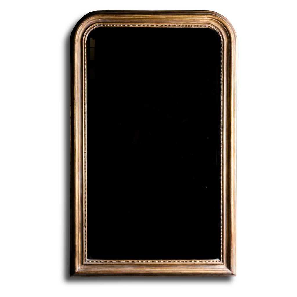 Hand-Carved Napoleon III Style Gilt Louis Philippe Beveled Mirror - Large