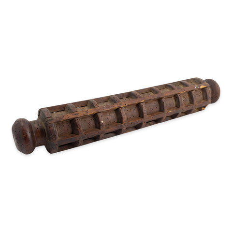 Antique Italian Wood Ravioli Rolling Pin