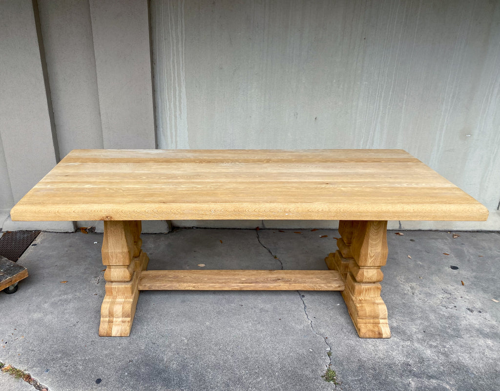Antique Stripped Oak French Dining Table