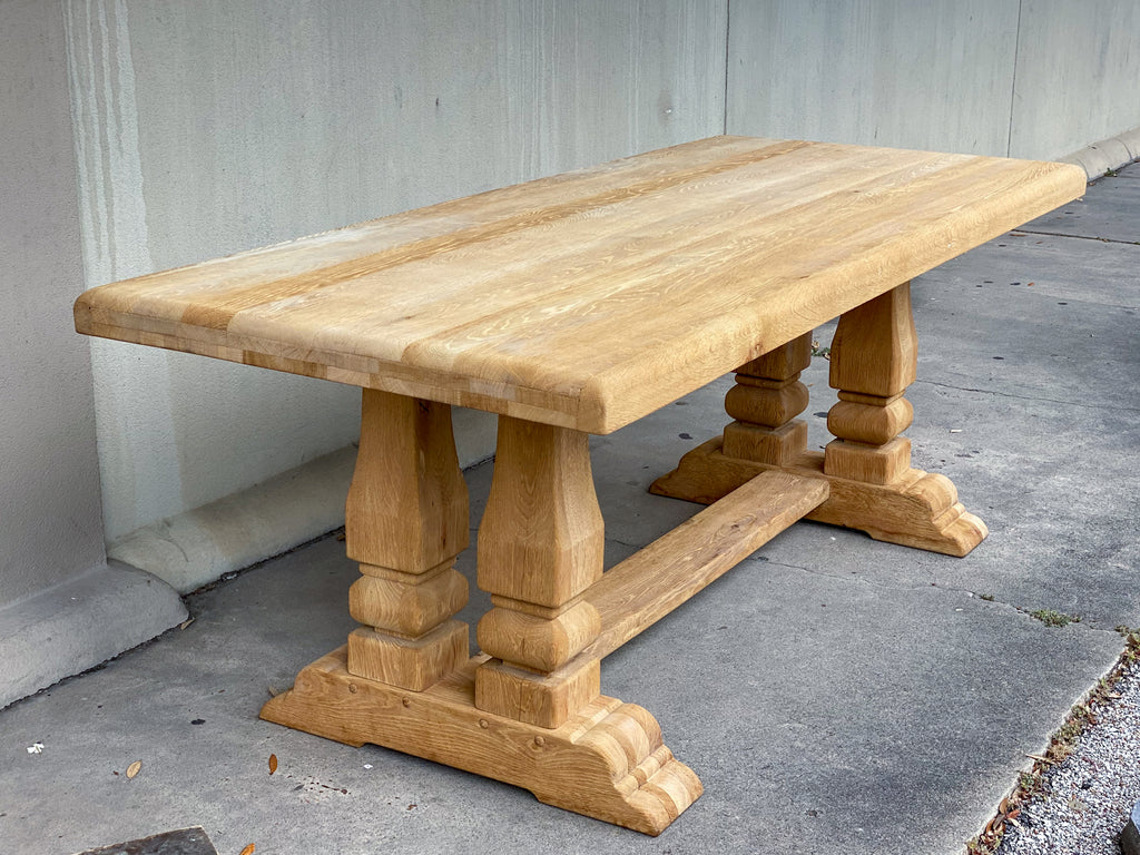 Antique Stripped Oak French Dining Table